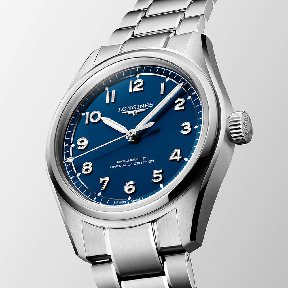 Longines Spirit Pilot 39mm Blue Dial Steel Bracelet Watch
