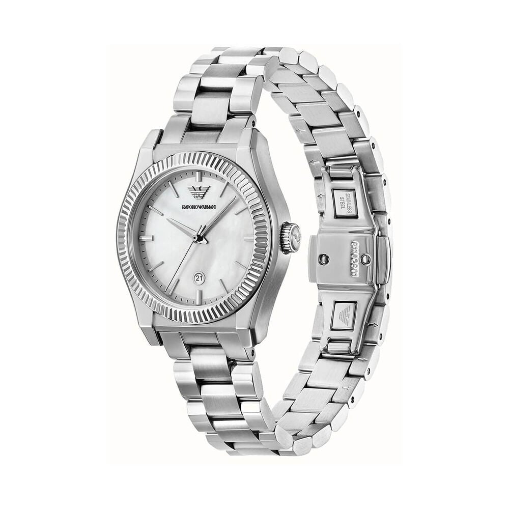 Emporio Armani 32mm White Dial Stainless Steel Bracelet Watch image number 1