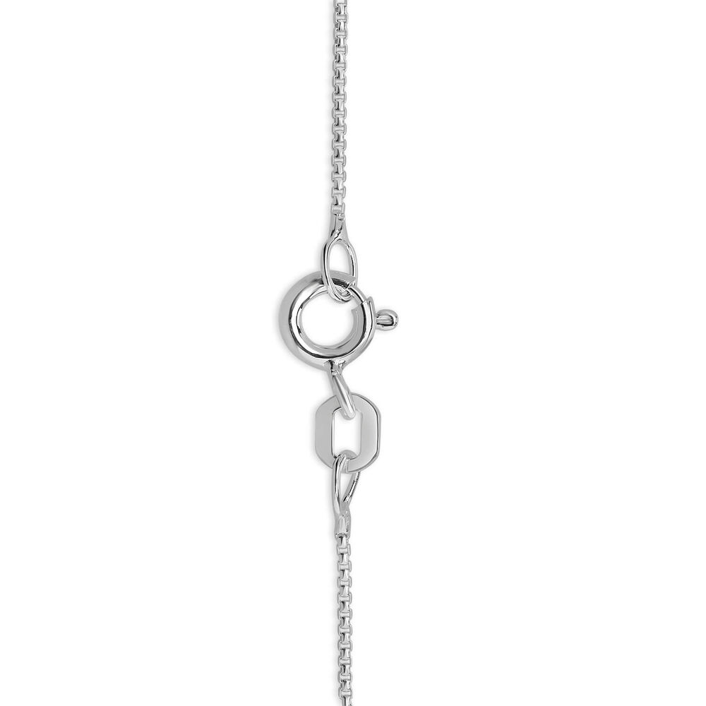 Silver cubic zirconia locket (Chain Included) image number 3