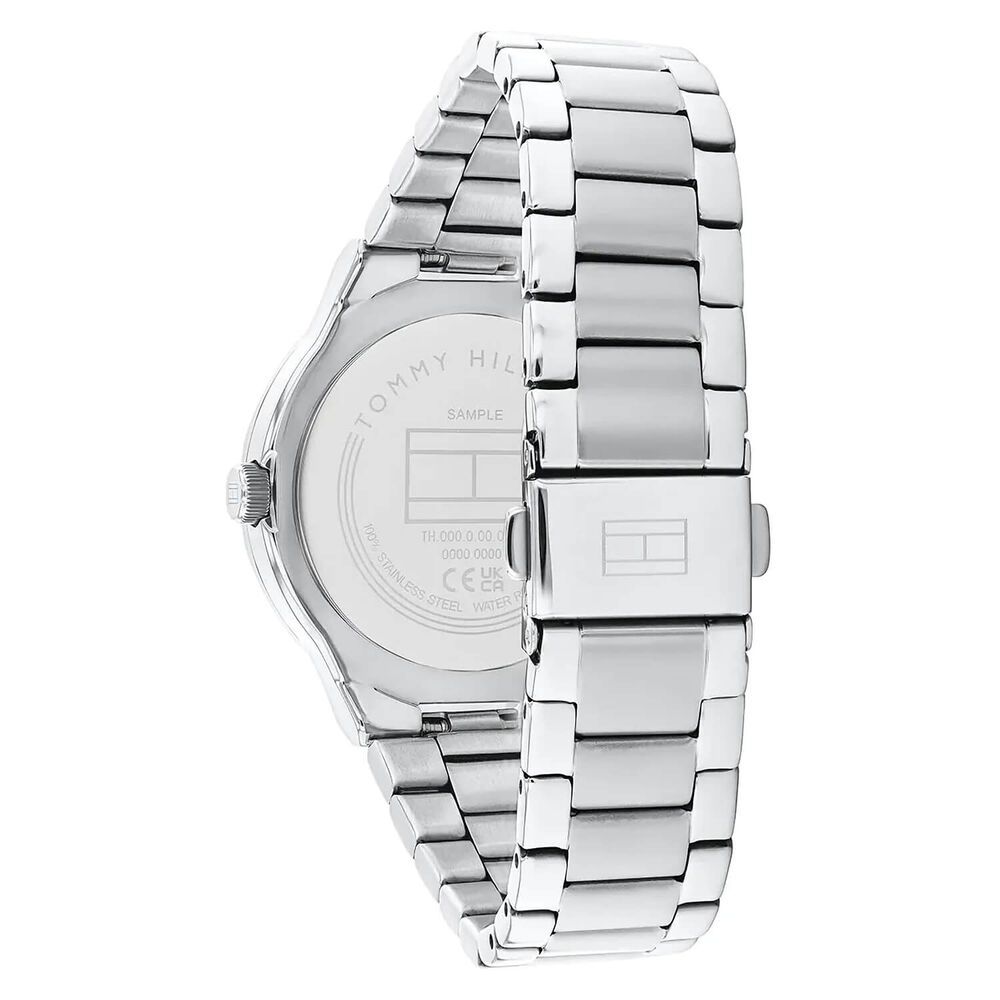 Tommy Hilfiger 36mm Silver Dial Cubic Zirconia Set Bezel Steel Bracelet Watch image number 2