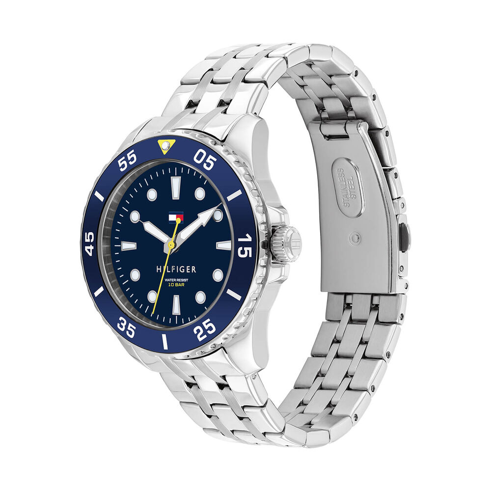 Tommy Hilfiger Boys 36mm Blue Dial Steel Bracelet Watch
