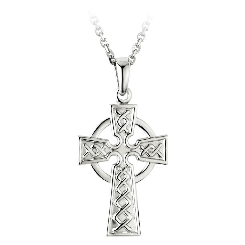Sterling Silver Celtic Knot Cross 21mm image number 0