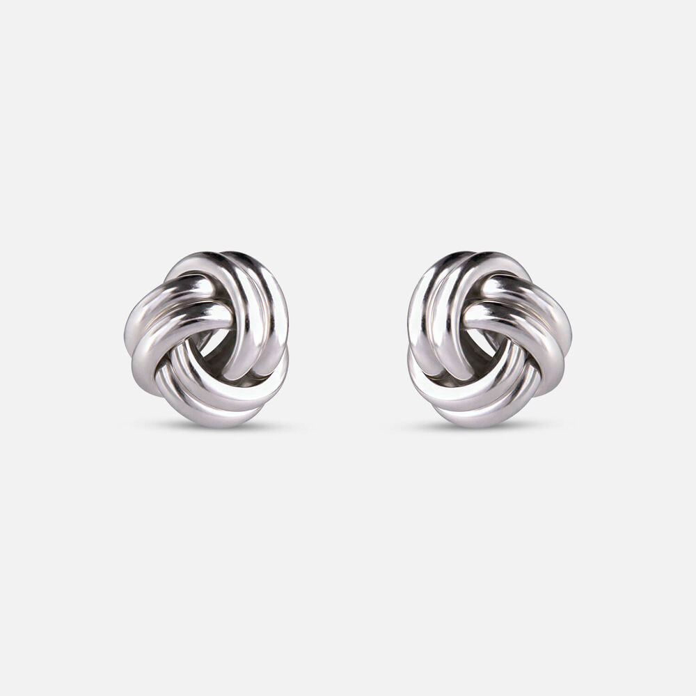 Sterling Silver Knot Stud Earrings