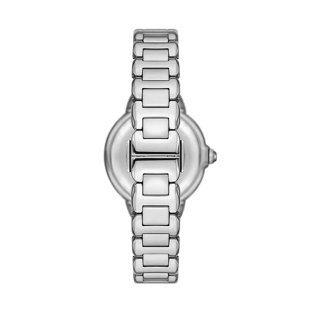 Emporio Armani Mia 32mm Blue Dial Cubic Zirconia Bezel Steel Bracelet Watch image number 2