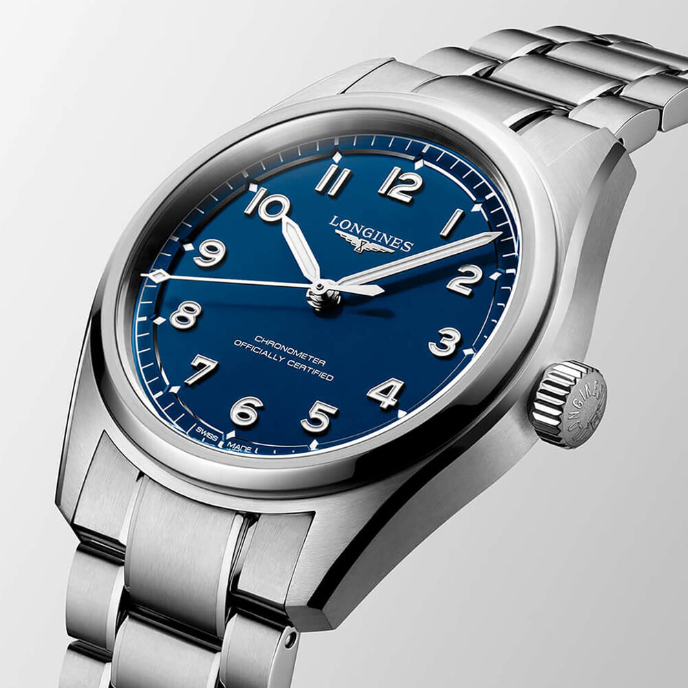 Longines Spirit Pilot 39mm Blue Dial Steel Bracelet Watch