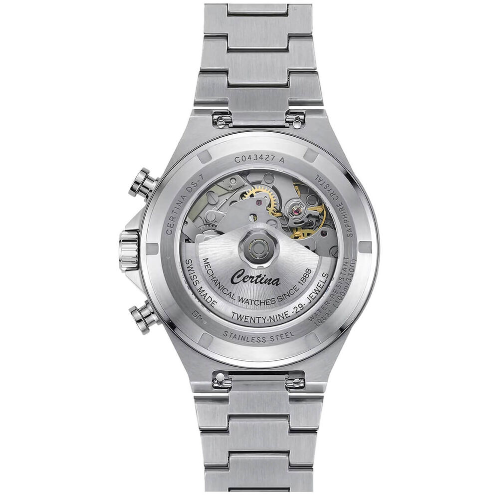 Certina DS-7 Chrono Auto 42mm Blue Dial Stainless Steel Bracelet Watch image number 2