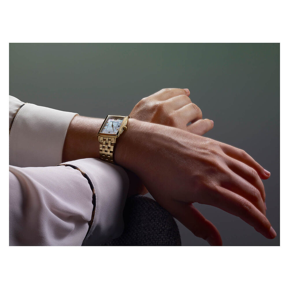 Raymond Weil Toccata Quartz Diamond Mother of Pearl Dial Yellow Gold PVD Stainless Stell Case Bracelet Watch image number 3