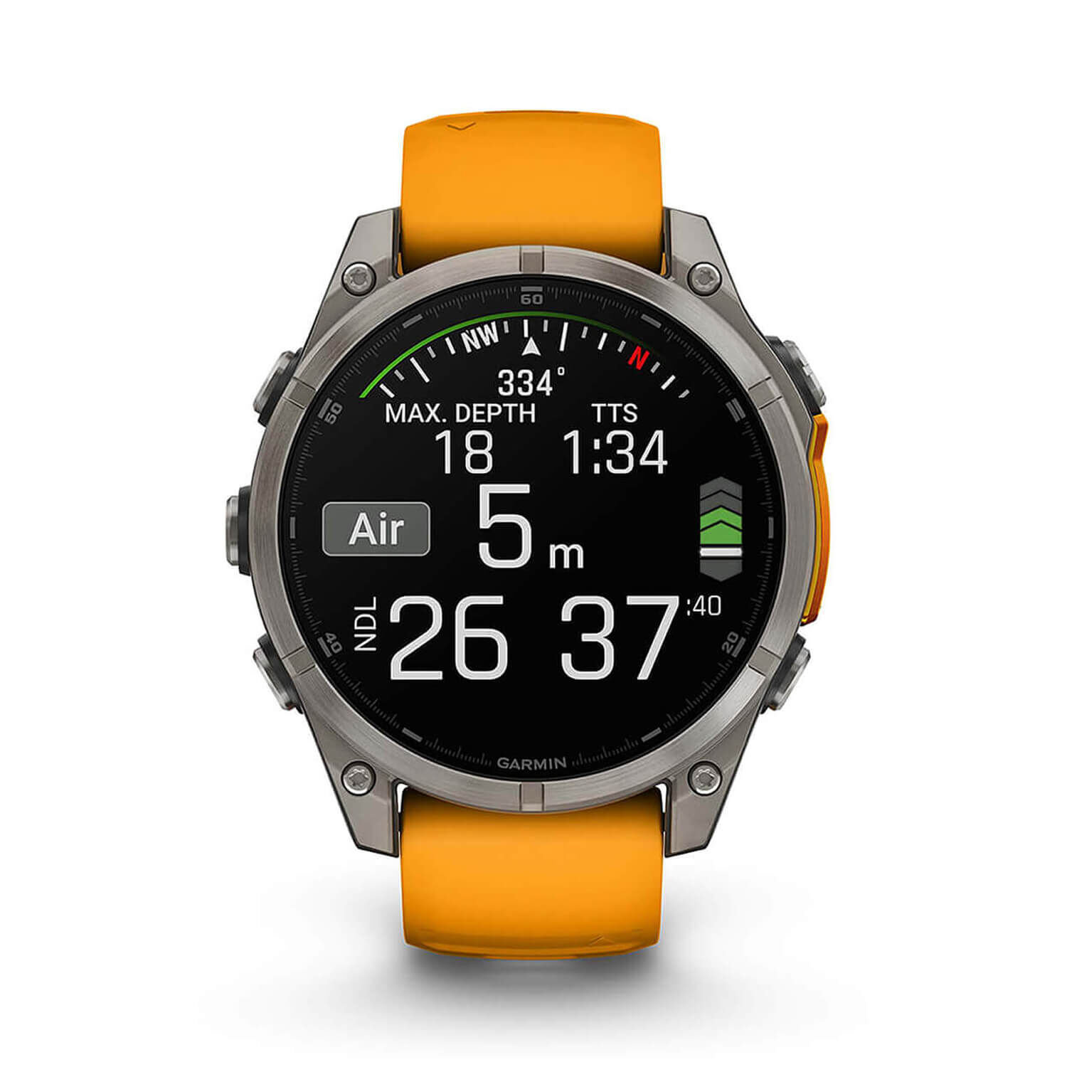 Garmin fenix 8 AMOLED Sapphire 47mm Spark Orange Silicon