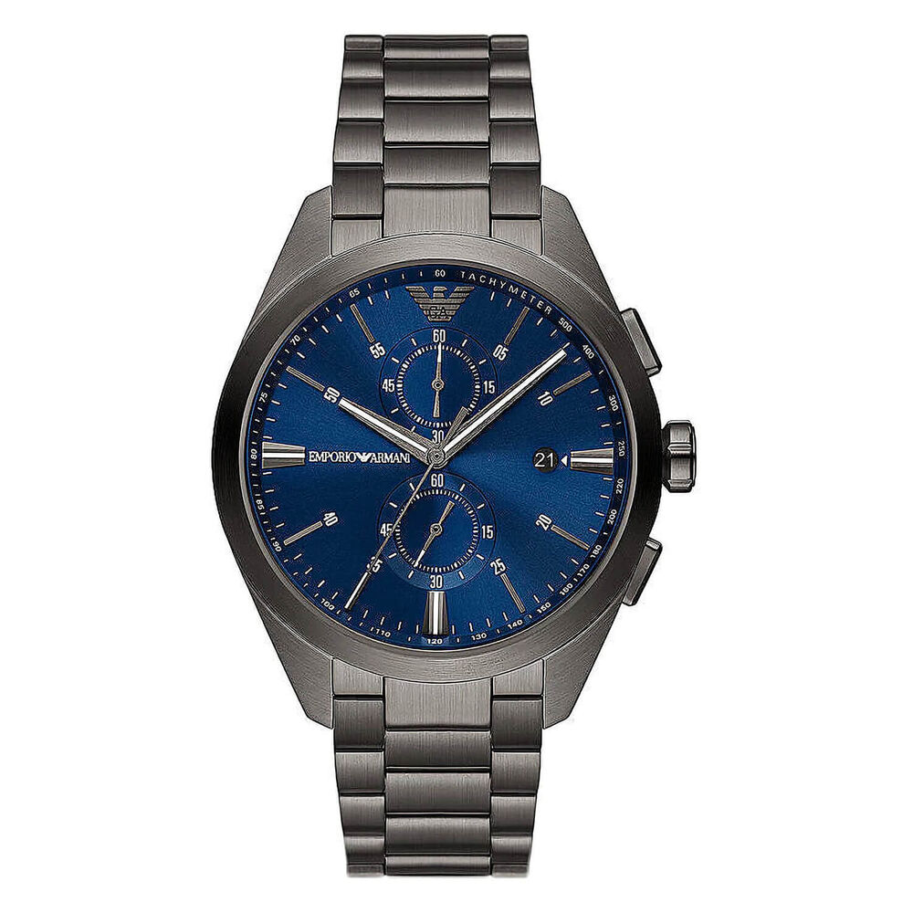 Emporio Armani Claudio 42.5mm Blue Dial Steel Case Watch