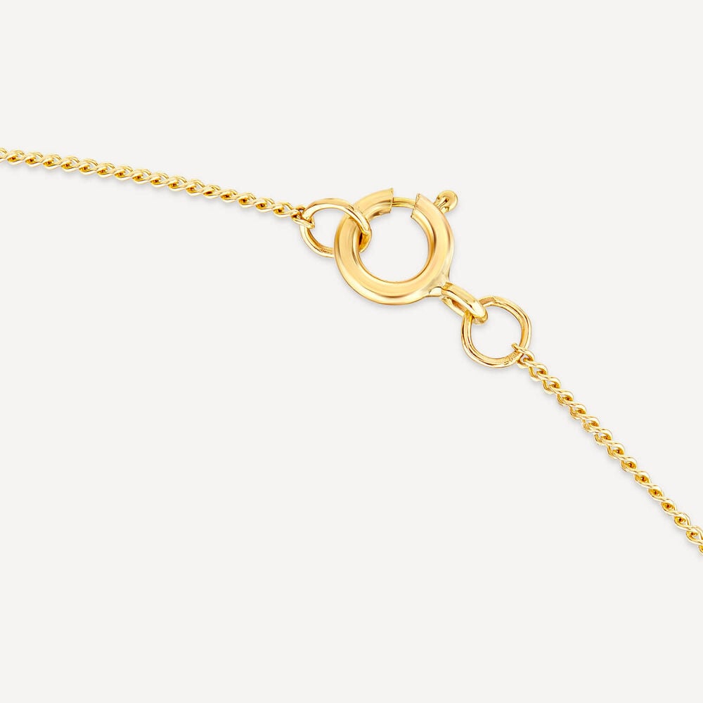 9ct Yellow Gold Square 0.25ct Diamond Cluster Pendant image number 4
