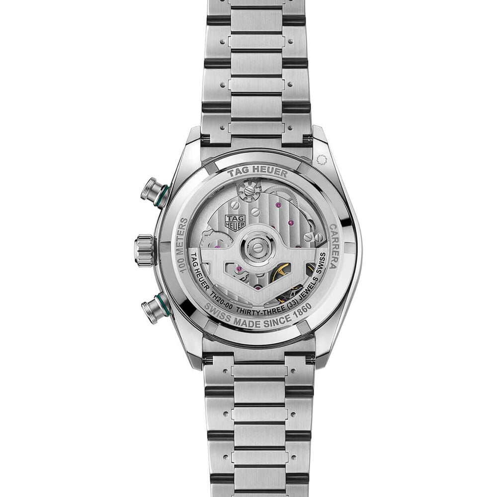 TAG Heuer Carrera Chronograph Sport 42mm Green Dial Steel Bracelet Watch