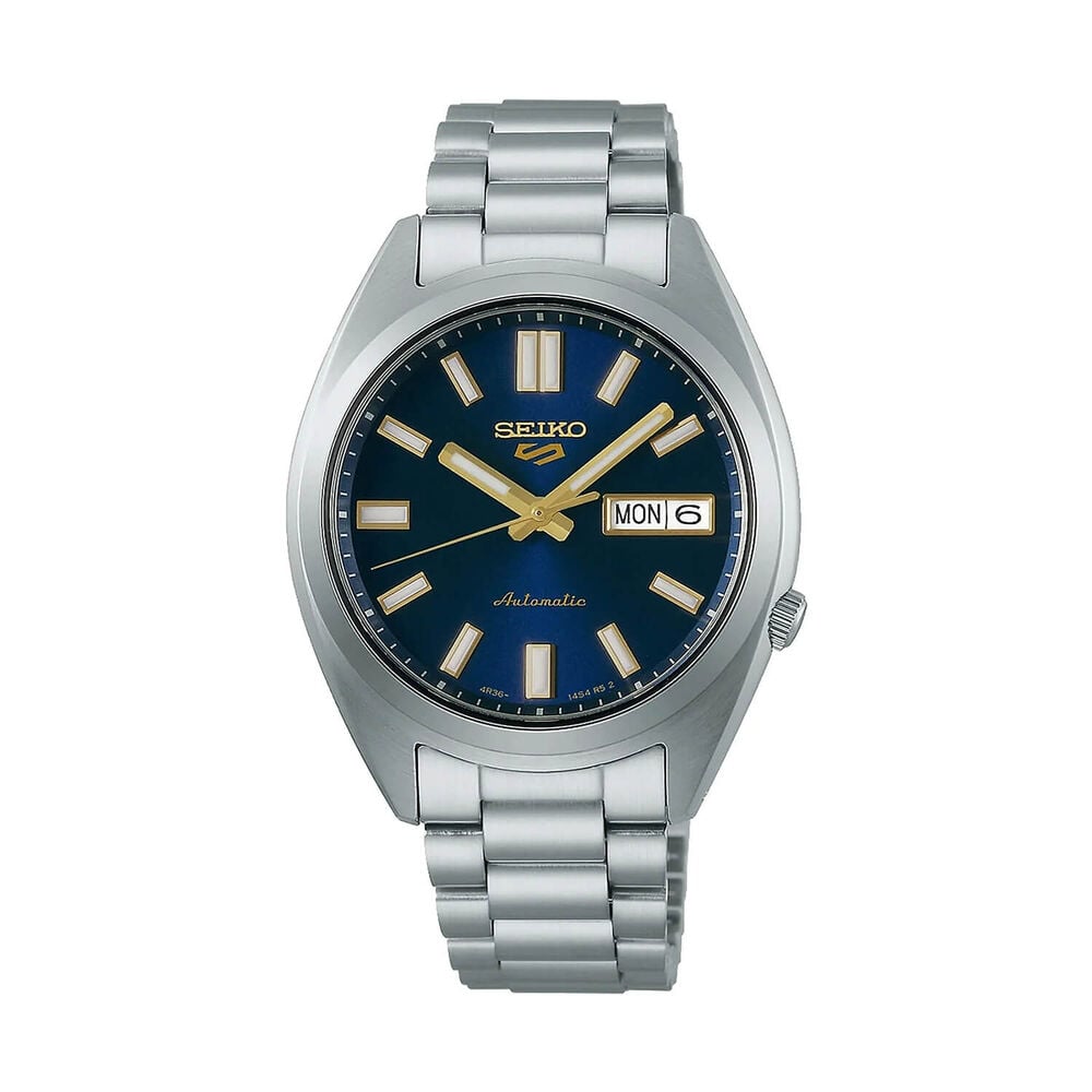 Seiko 5 Sports SNXS 37mm Blue Dial Stainless Steel Bracelet Watch