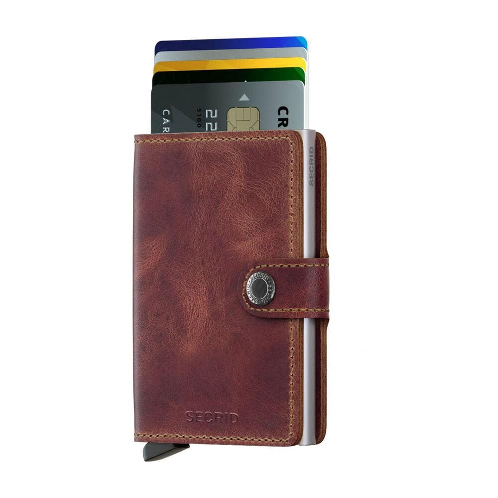 Secrid Mini Vintage Brown Leather Wallet image number 1