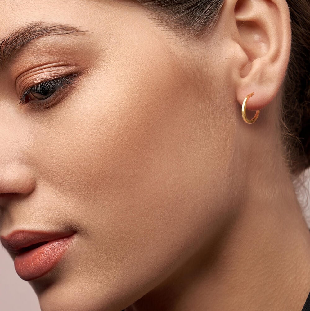 9ct Yellow Gold Round Earrings