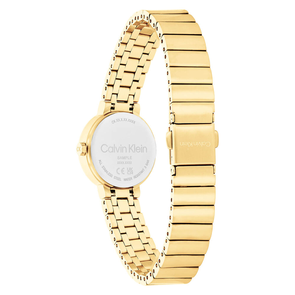 Calvin Klein 25mm White Dial Yellow Gold Case Watch image number 1