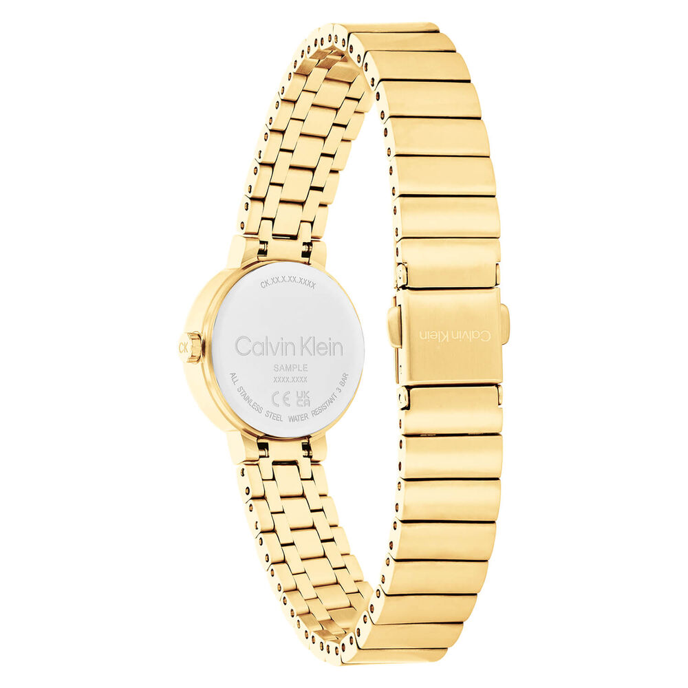 Calvin Klein 25mm White Dial Yellow Gold Case Watch