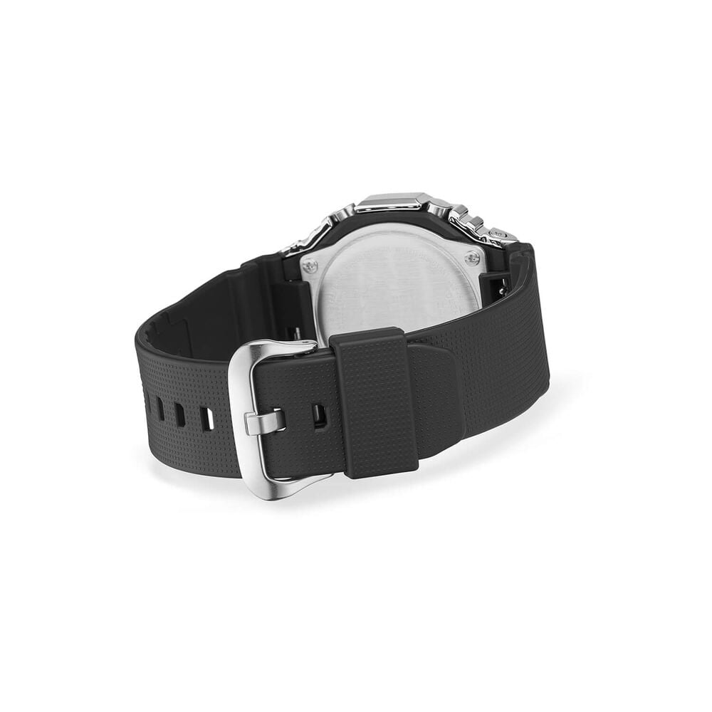 G-SHOCK Metal Covered 49.3mm Blue Dial Black Resin Strap Watch
