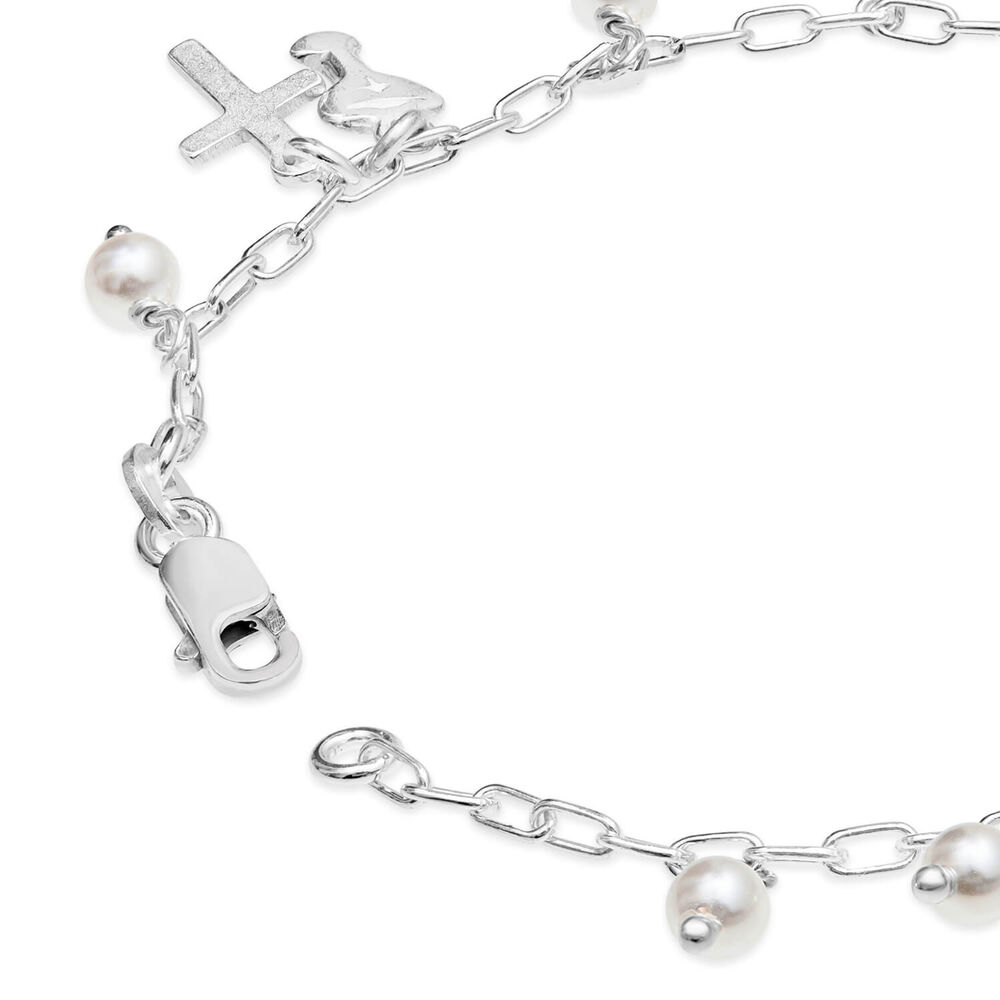 Sterling Silver Communion Pearl Bracelet image number 2
