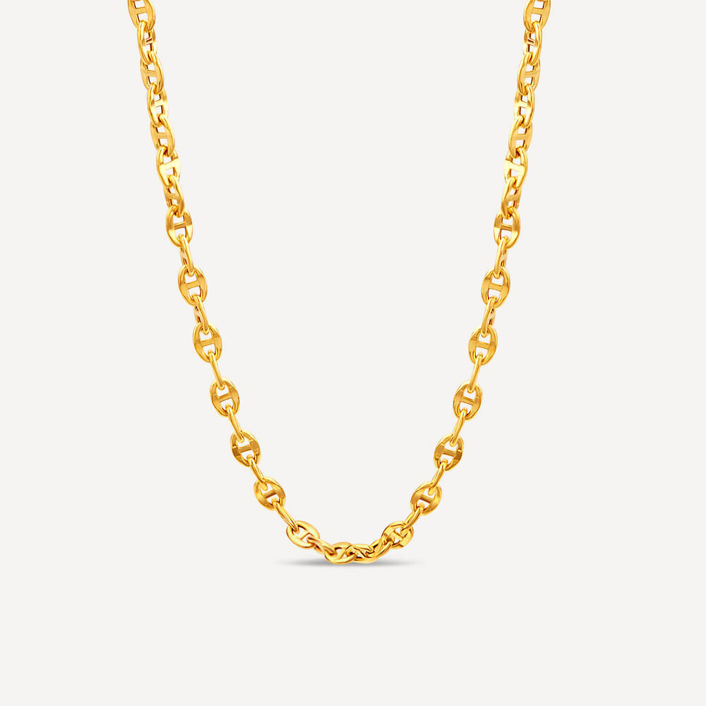 9ct Yellow Gold Gucci Style Link 16' Chain Necklace