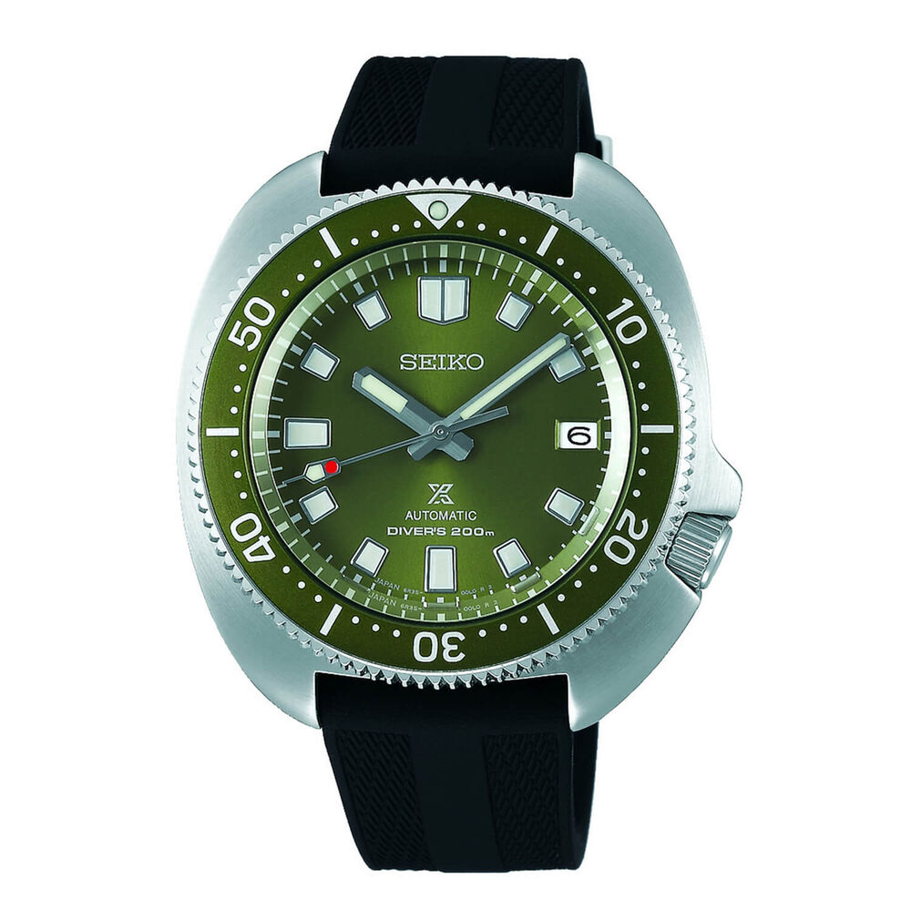 Seiko Prospex "Willard" 42.5mm Green Dial Black Strap Watch image number 0