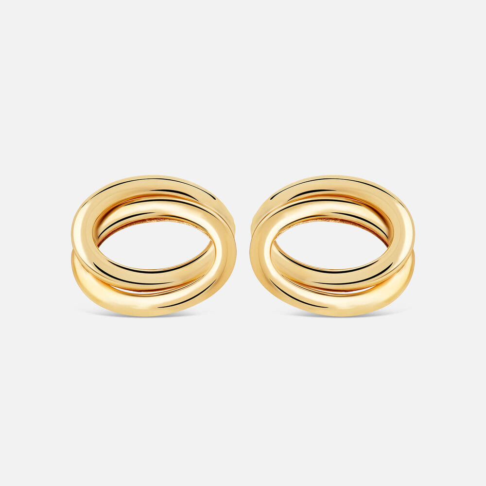 9ct Yellow Gold Open Knot Stud Earrings