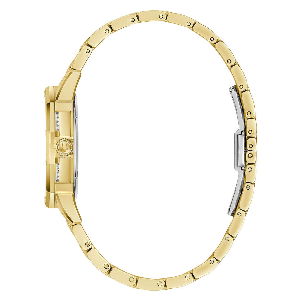 Bulova Crystal Octava 34mm Crystal Dial & Bracelet Yellow Gold Watch image number 2