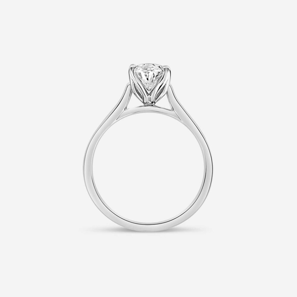 Born Platinum Lab Grown 1.50ct Solitaire Oval Diamond Ring image number 3