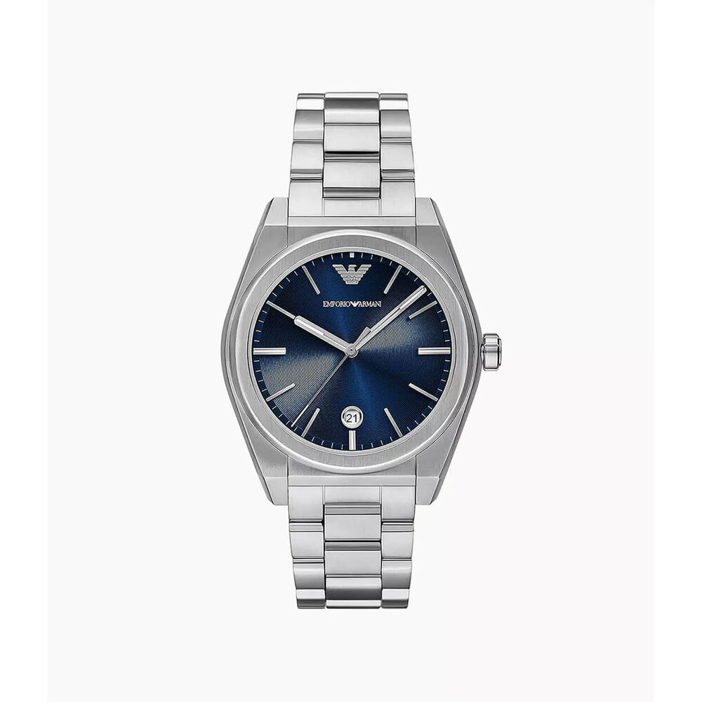 Emporio Armani Federico 41mm Blue Dial Stainless Steel Bracelet Watch image number 0