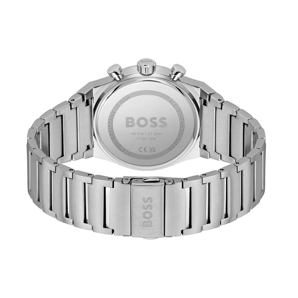 BOSS Candor Chronograph 41mm Green Dial Steel Bracelet Watch