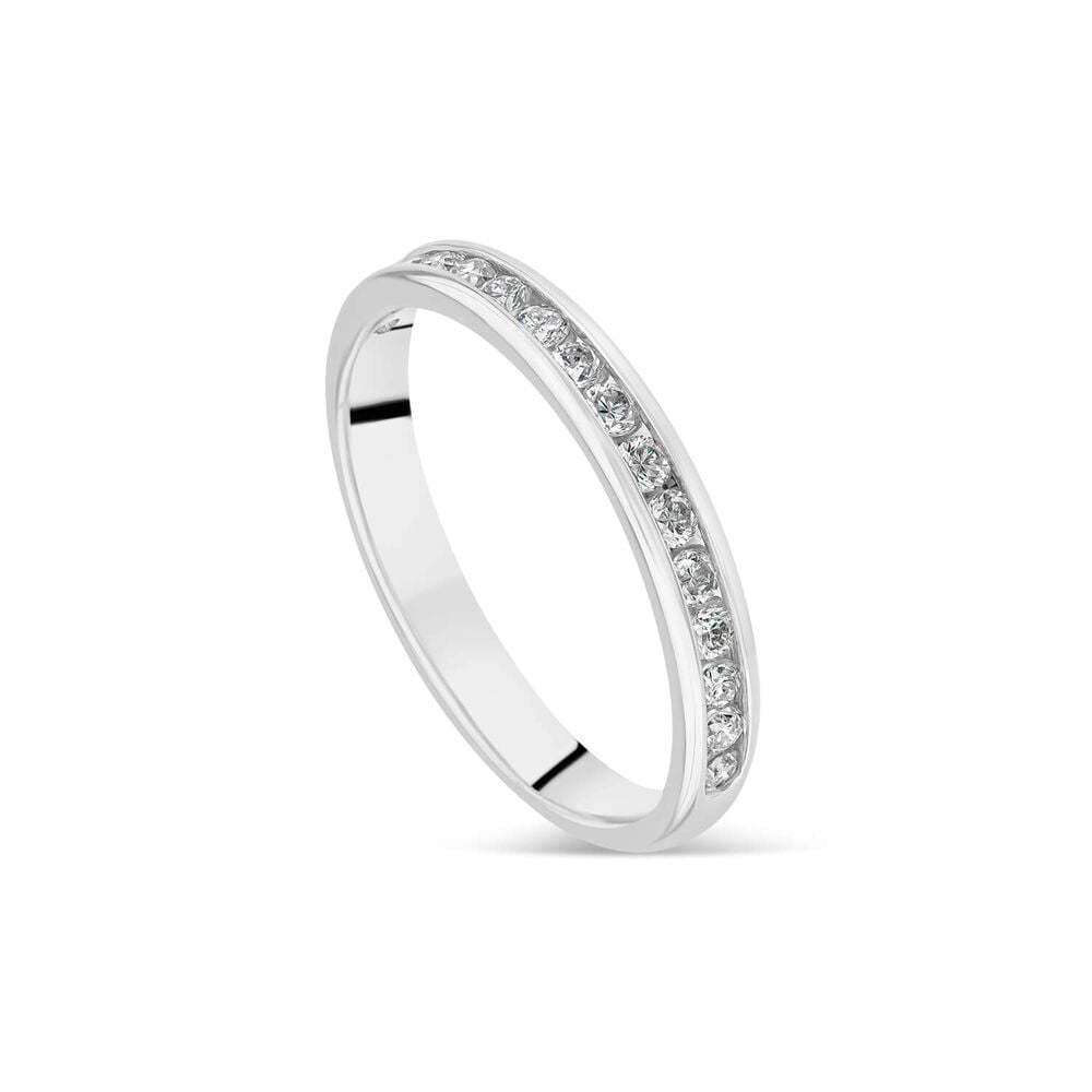 9ct White Gold 2.5mm 0.20ct Round Diamond Channel Set Wedding Ring- (Special Order)