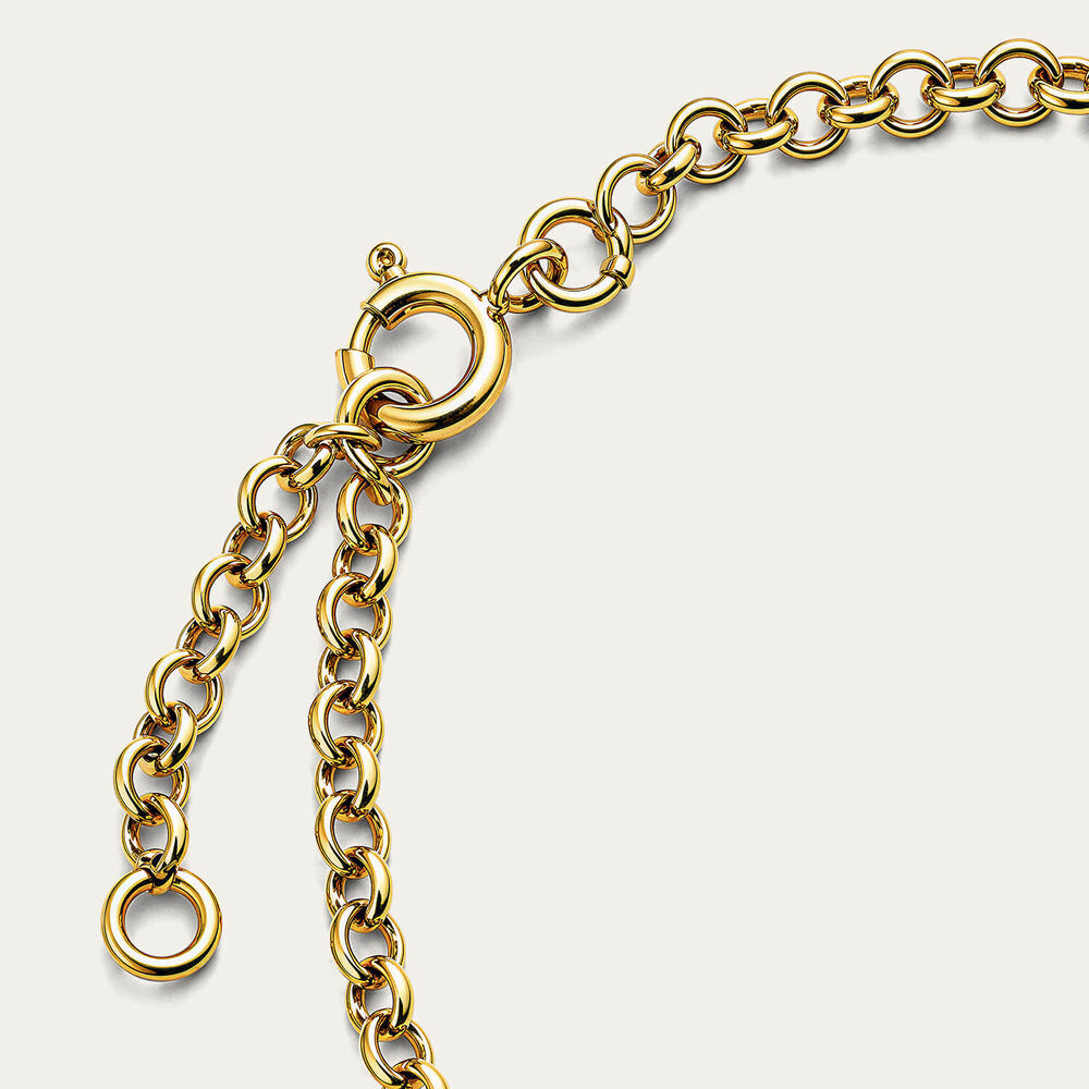 Yellow Gold Plated Sterling Silver Ladybird Charm Kids Bracelet