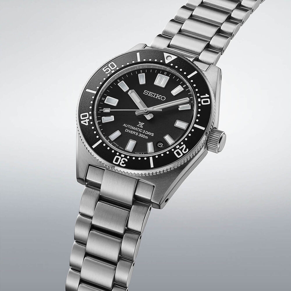 Seiko Prospex 1965 Revival Diver’s 40mm Cove Black Dial Steel Bracelet Watch image number 2