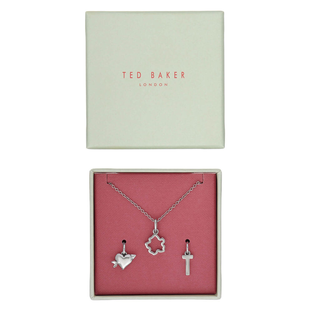 Ted Baker 3 Interchangeable Silver Tone Charms Set