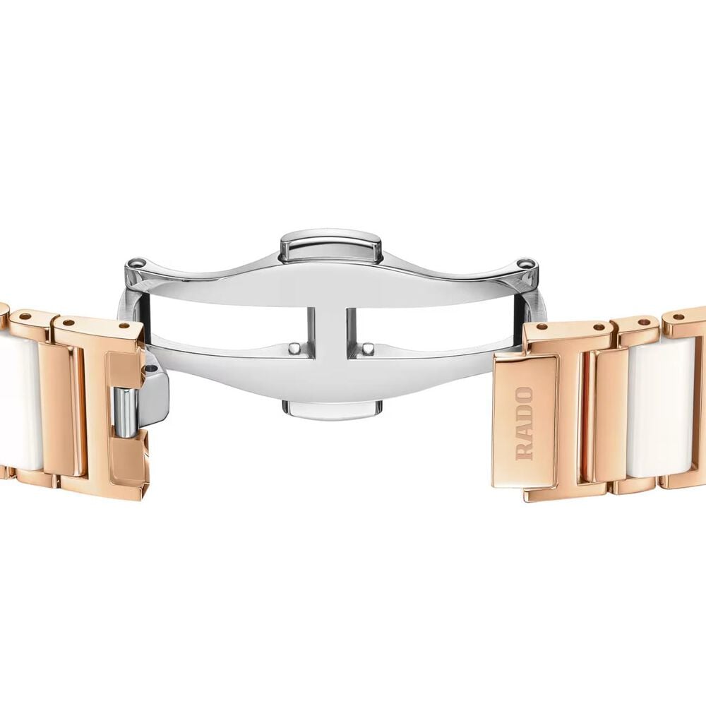 Rado Integral 23mm White Mother of Pearl Dial Two Tone Steel & Ceramic Bracelet Watch