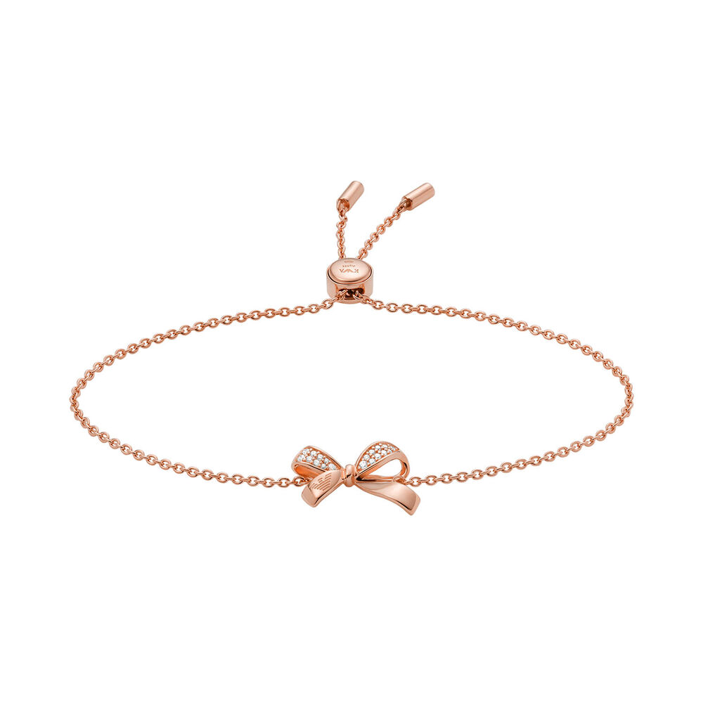 Emporio Armani Rose Gold Plated Ribbon Style Bracelet