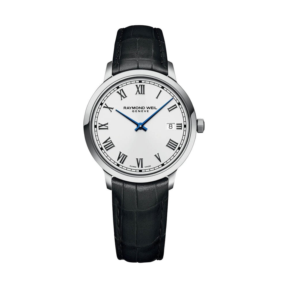 Raymond Weil Toccata Classic 39mm White Dial Black Leather Strap Watch