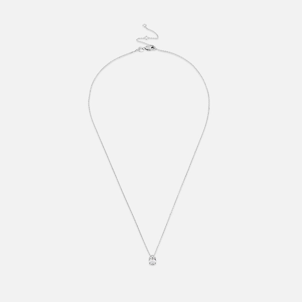 Born 9ct White Gold Lab Grown 0.50ct Diamond Oval Pendant