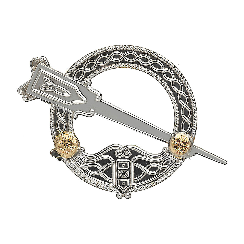House of Lor 9ct Irish Gold and Silver Tara Celtic Knot Brooch