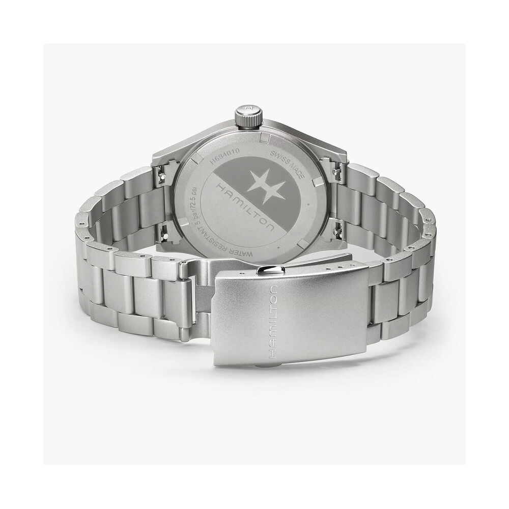 Hamilton Khaki Fields Quartz 38mm Black Dial Steel Bracelet Watch