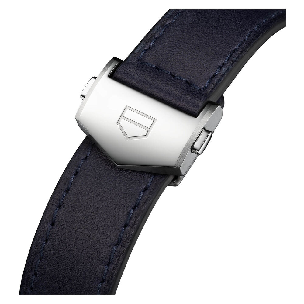 TAG Heuer Carrera 39mm Blue Chronograph Dial Blue Strap Watch image number 7