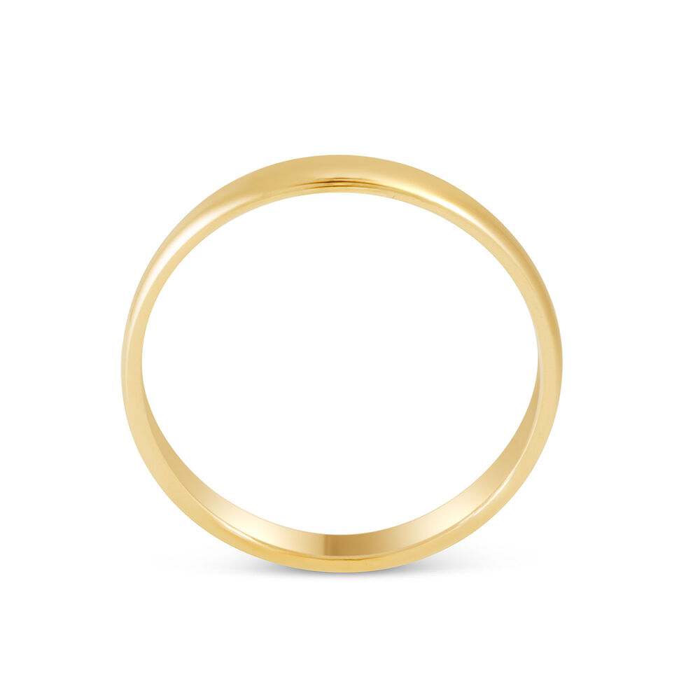 9ct Gold Polished 3mm D Shape Wedding Ring image number 2