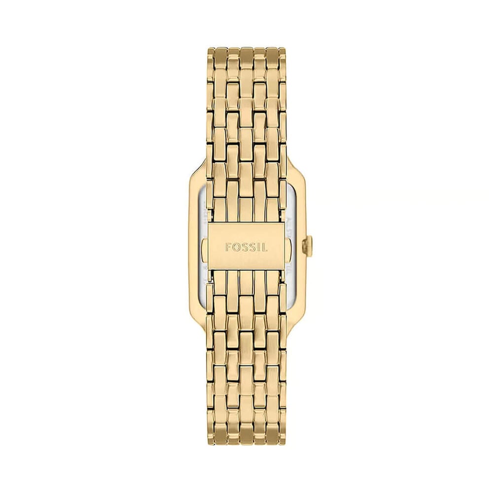Fossil Raquel 32x23mm Green Dial Gold Tone Stainless Steel Bracelet Watch image number 3