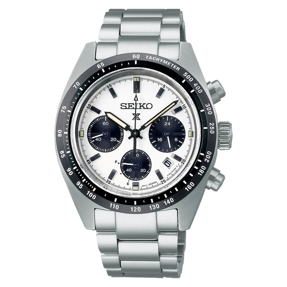 Seiko Prospex Speedtimer 39mm Chronograph White Dial Watch