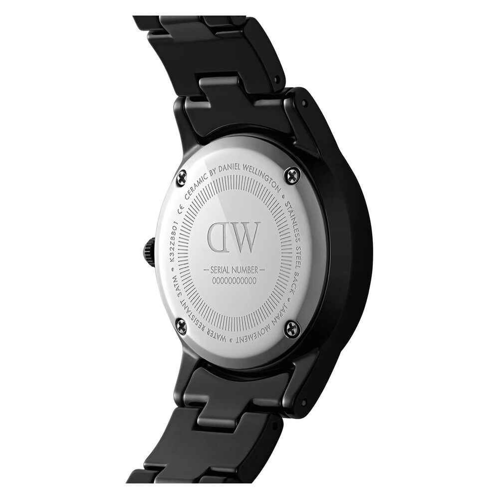 Daniel Wellington Iconic Link Ceramic 32mm Black Dial Black Case Bracelet Watch