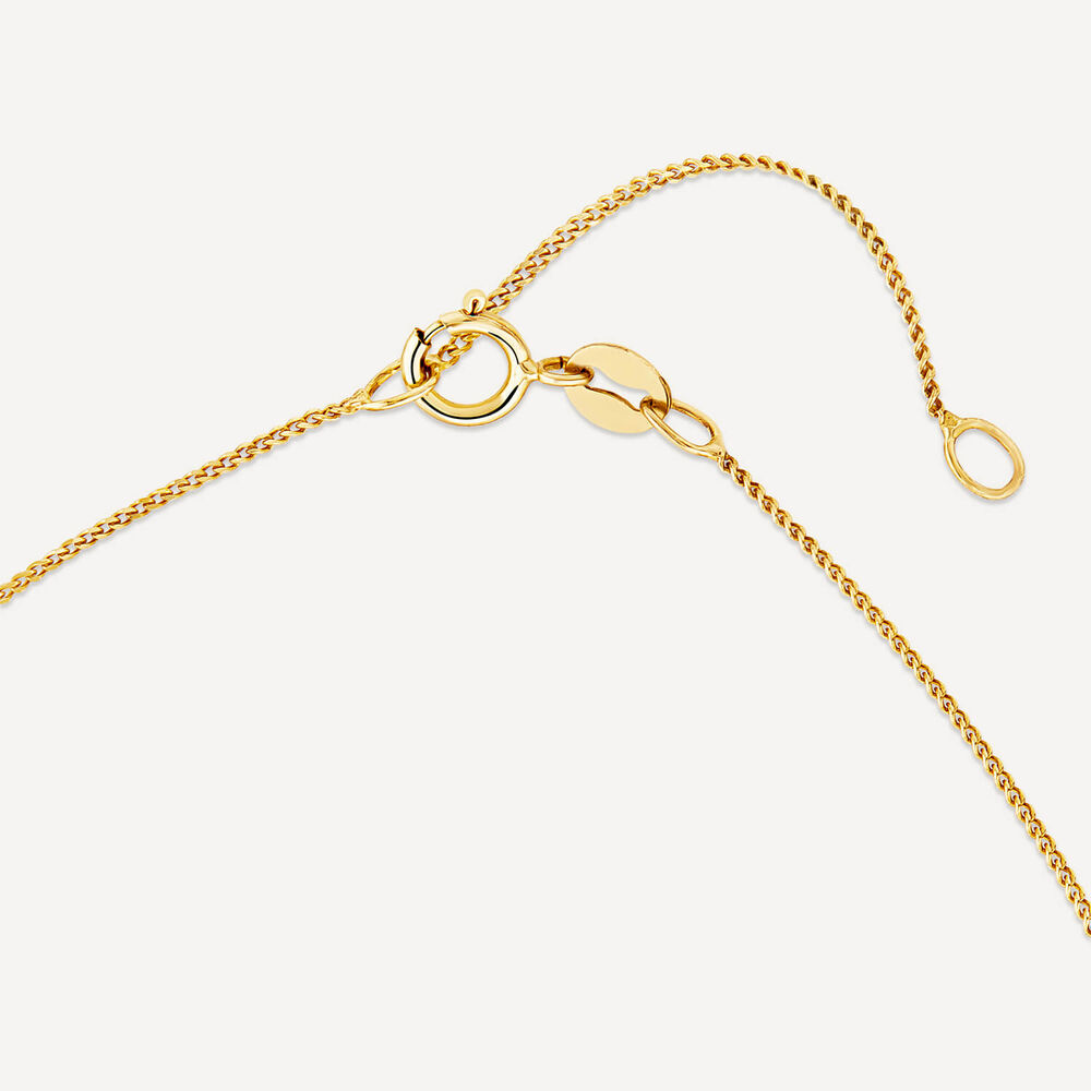 9ct Yellow Gold Open Loop Diamond Set Pendant image number 4