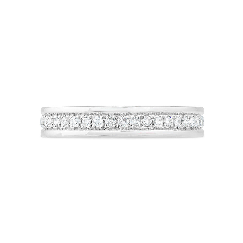18ct White Gold Diamond 3.5mm Wedding Ring
