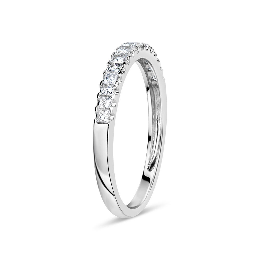 18ct White Gold 0.33ct Diamond Princess Eternity Ring image number 3