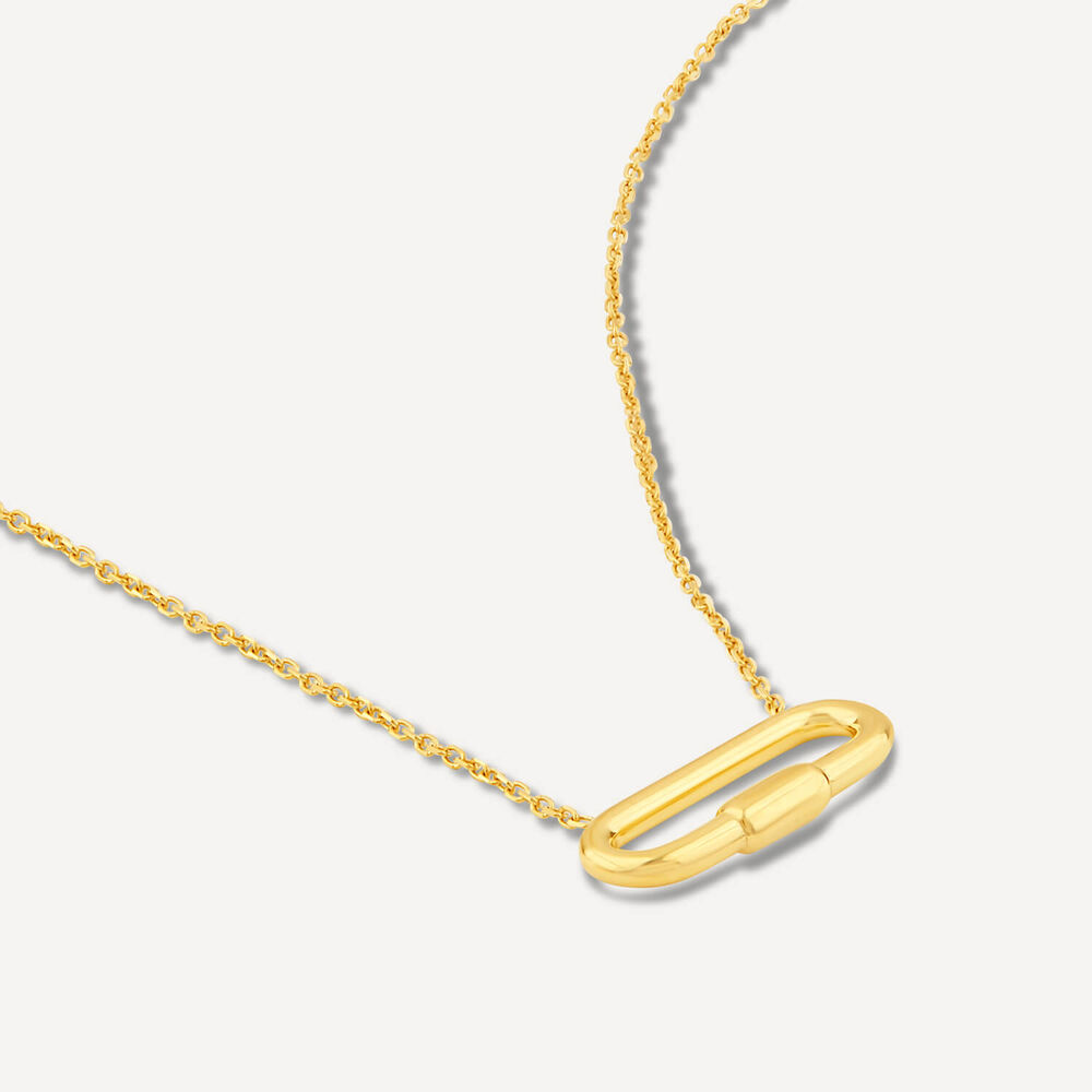 9ct Yellow Gold Carabiner Pendant image number 3