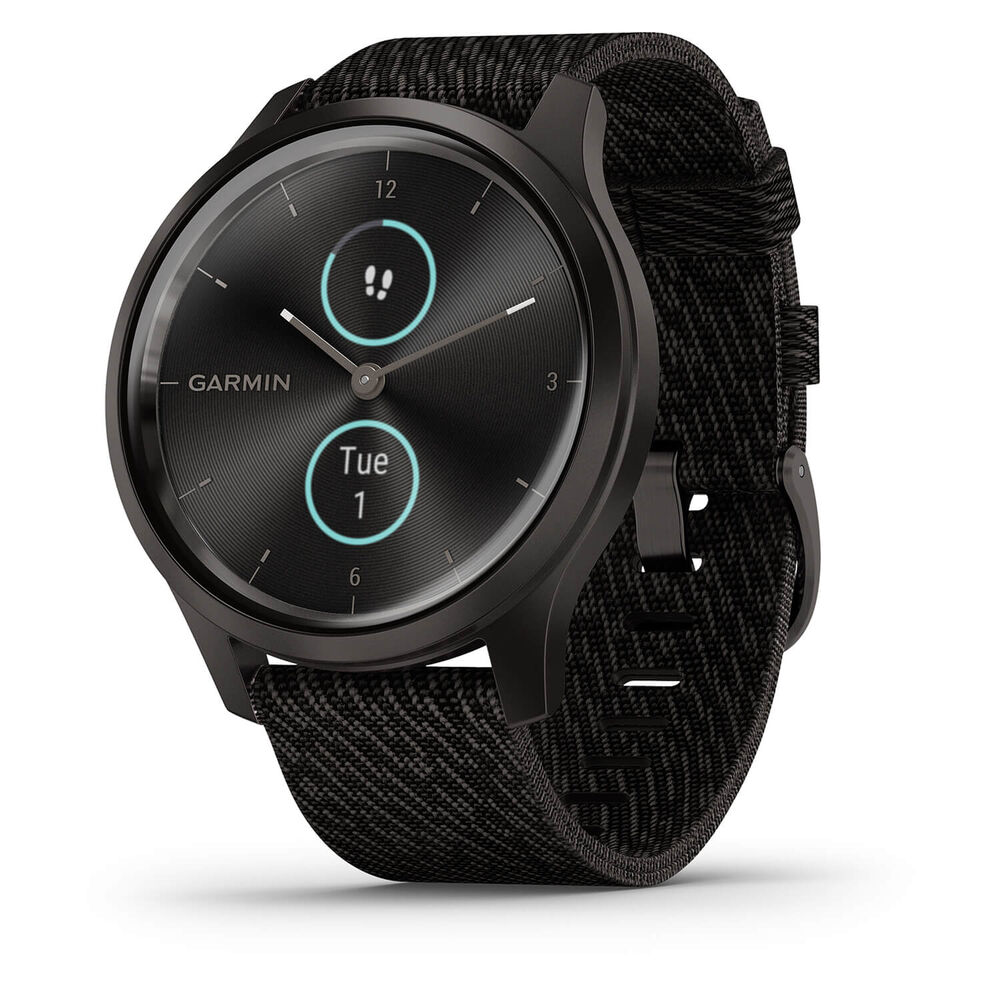 Garmin Vivomove Style Graphite Black Hybrid Black Band Smartwatch
