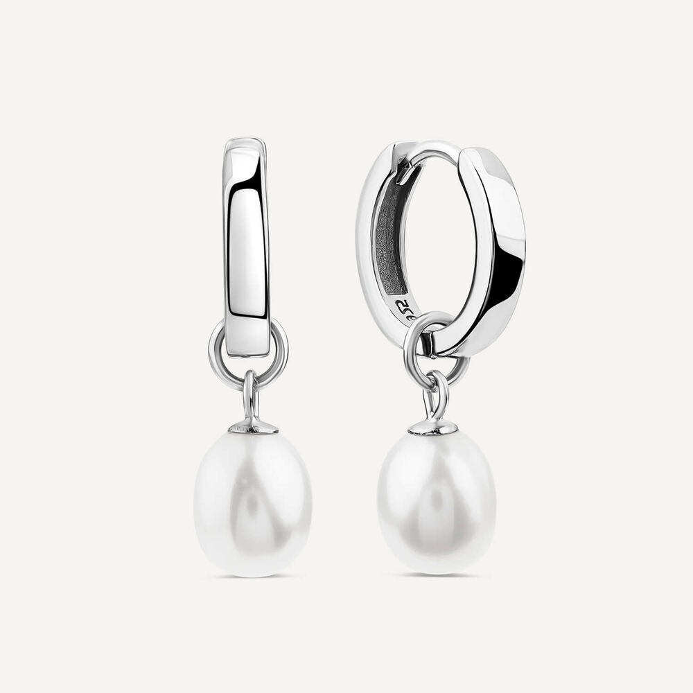 Sterling Silver Freshwater Pearl Drop Earrings image number 1